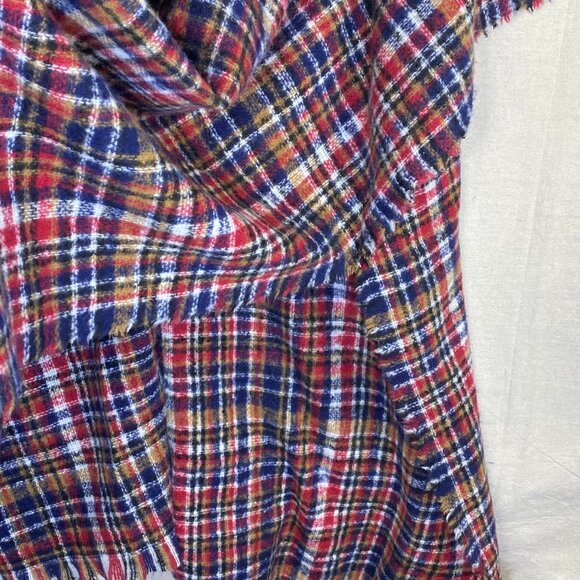 Plaid Poncho Do Everything in Love Anthropologie Women One Size Shawl Wrap Cozy - Picture 6 of 9